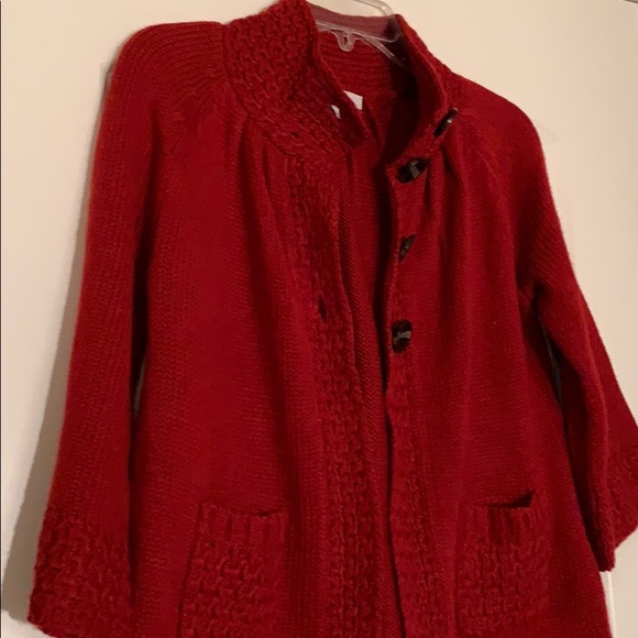 Soft True Red Sweater with bell sleeves - Picture 4 of 10